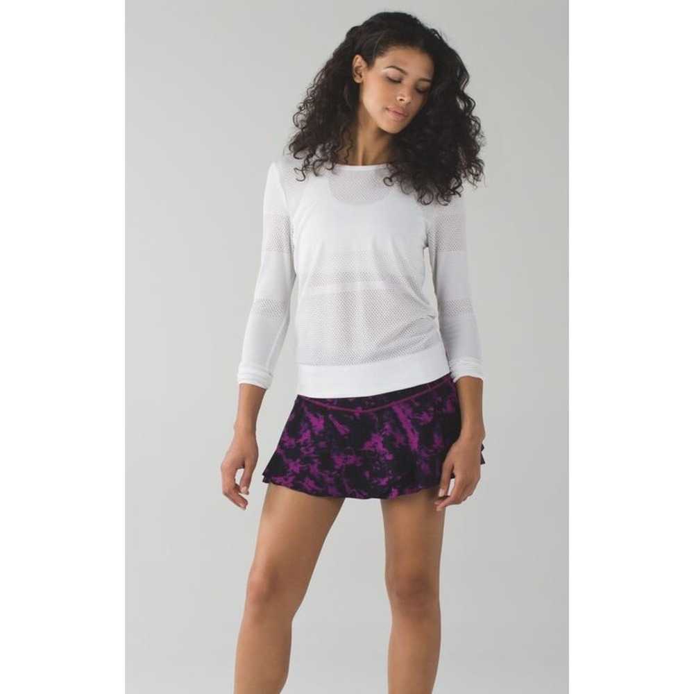 Lululemon Lululemon Hit Your Stride Skirt, Breezie Regal Plum Black, Size 4